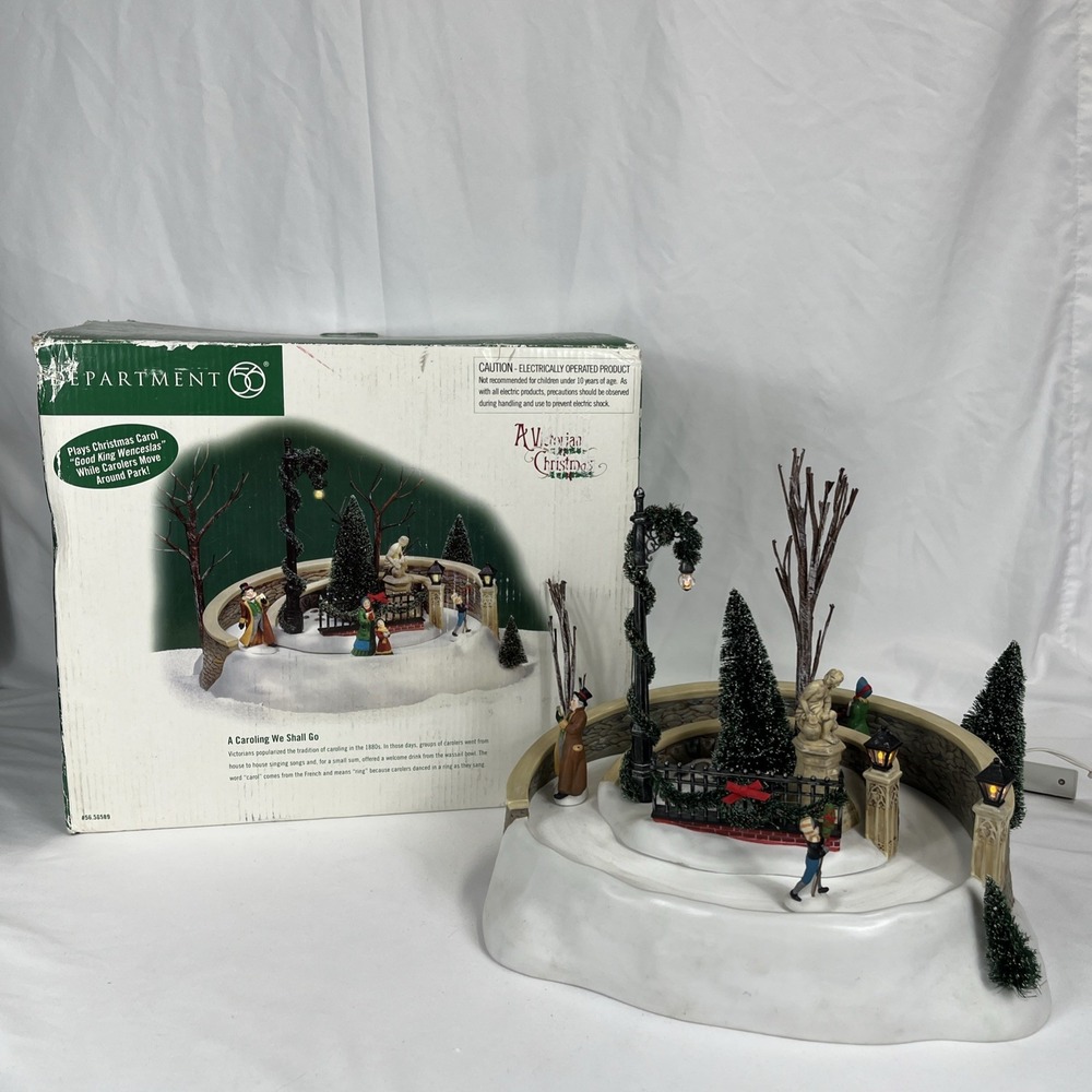 Dept 56 A Victorian Christmas A CAROLING‎ WE SHALL GO Plays Songs Tested Working